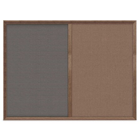United Visual Products Enclosed Corkboard, 1 Door, 72"x36", 4" Fra, UV3425-BRONZE-KEYLIME UV3425-BRONZE-KEYLIME